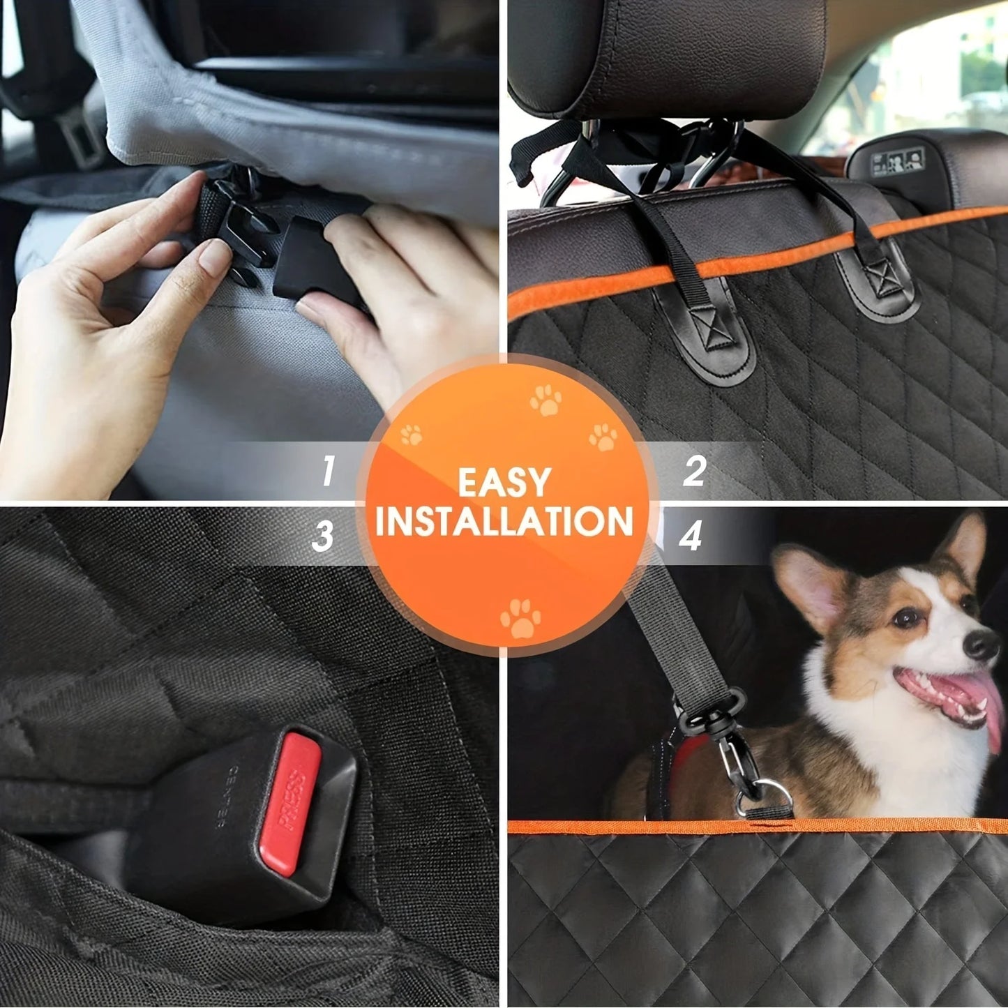 Car Seat Cover, Upgrade Your Car Seat with This Waterproof and Scratch Resistant Dog Hammock Cover!