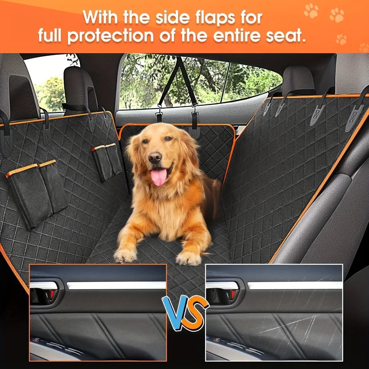 Car Seat Cover, Upgrade Your Car Seat with This Waterproof and Scratch Resistant Dog Hammock Cover!