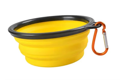 1000Ml Large Collapsible Dog Pet Folding Silicone Bowl Outdoor Travel Portable Puppy Food Container Feeder Dish Bowl