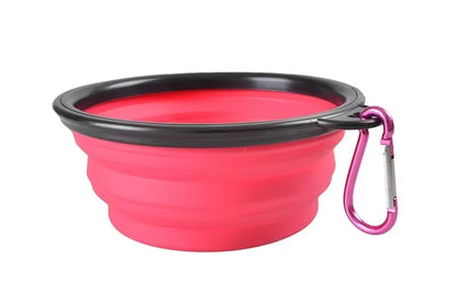 1000Ml Large Collapsible Dog Pet Folding Silicone Bowl Outdoor Travel Portable Puppy Food Container Feeder Dish Bowl