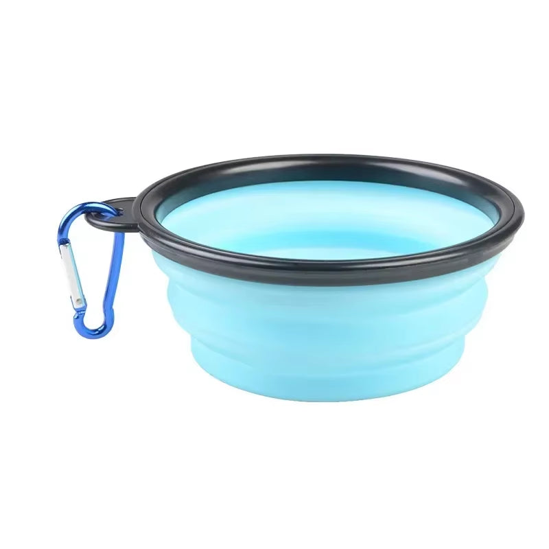 1000Ml Large Collapsible Dog Pet Folding Silicone Bowl Outdoor Travel Portable Puppy Food Container Feeder Dish Bowl