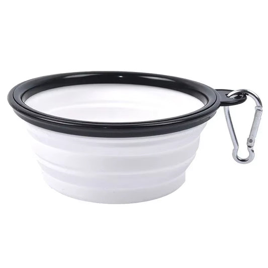1000Ml Large Collapsible Dog Pet Folding Silicone Bowl Outdoor Travel Portable Puppy Food Container Feeder Dish Bowl