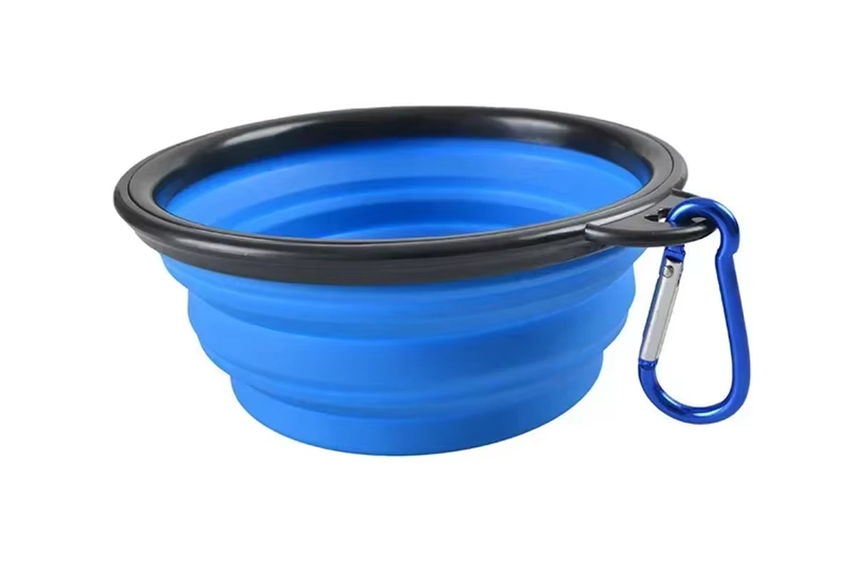 1000Ml Large Collapsible Dog Pet Folding Silicone Bowl Outdoor Travel Portable Puppy Food Container Feeder Dish Bowl