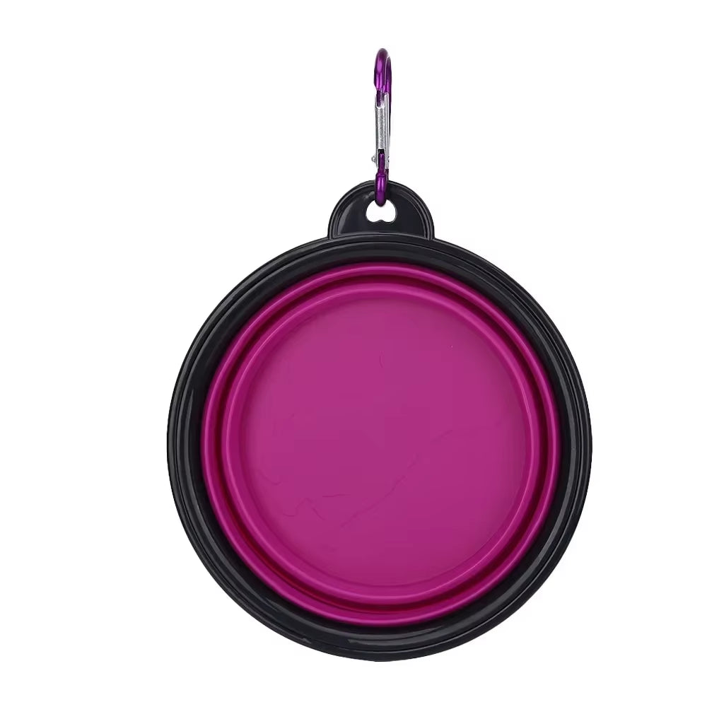 1000Ml Large Collapsible Dog Pet Folding Silicone Bowl Outdoor Travel Portable Puppy Food Container Feeder Dish Bowl